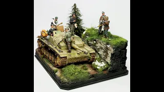 Making a Stug III  1:35 diorama (Ruskys over there panzer-kommandant!)