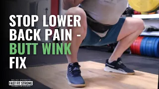 Squat tips for cyclists! Fix the butt wink to stop lower back pain.