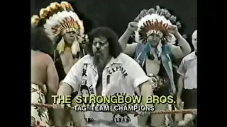 Tag Titles   Jay & Jules Strongbow vs The Wild Samoans   Championship Wrestling March 19th, 1983