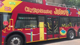 Red bus in Johannesburg