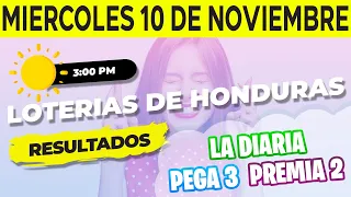 Sorteo 3PM Loto Honduras La Diaria Pega 3 Premia 2 Miércoles 10 de Noviembre del 2021 | Ganador 😱🤑💰💵