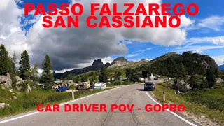 Driving in Italy - Passo Falzarego-San Cassiano. Driver POV-GOPRO. 4K
