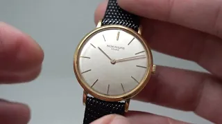 1968 1969 Patek Philippe Calatrava men's vintage gold watch with extract.  Model reference 3538