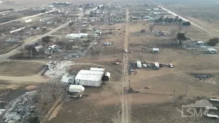 02-28-2024 Fritch, Tx - Aerial View of Destruction From Wildfire