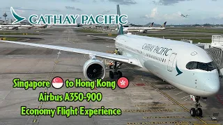 Cathay Pacific Airbus A350-900 Singapore to Hong Kong Economy Flight Experience