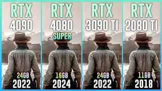 RTX 4090 vs RTX 4080 SUPER vs RTX 3090 TI vs RTX 2080 TI - Test in 20 Games