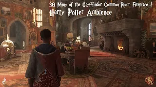 Gryffindor Common Room Ambience | 30 Minutes of Fireplace Sounds | Hogwarts Legacy | Harry Potter