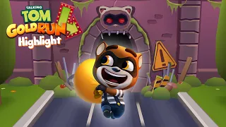 Talking Tom Gold Run HIGHLIGHT Raccoon Run Catch Robber In The Subway