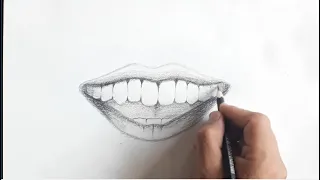 Smile lips sketch for Beginners | EASY WAY TO DRAW SMILE LIPS | Your lovely Art