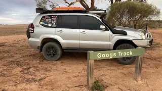 Googs track in a DAY and a BURNED out Vehicle blocking the Track
