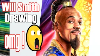 BEST DRAWING OF WILL SMITH !!!!! Drawing Will Smith as Genie from Aladdin by Sanil Artist