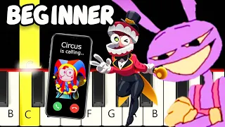 10 Amazing Digital Circus Tunes TADC - Very Easy and Slow Piano Tutorial - Beginner