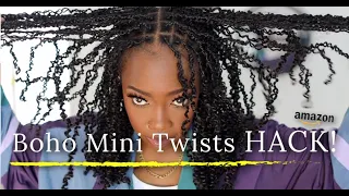 😱Trending ILLUSION Boho Mini Twist With Added Hair | For the Girls Who CAN'T Braid! | MARY K. BELLA