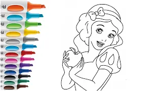 Painting and Coloring for Kids #Snow White #Snow White is easy and beautiful to draw