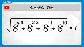 😊Nice Square Root Math Simplification #algebra #sehlu #math  #mathematics