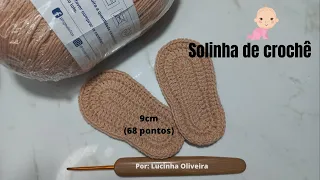 Solinha de crochê 9cm (68 pontos) - @FioaFioCroche