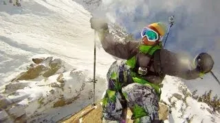 GoPro HD: Skiing Cliff Jump with Jamie Pierre