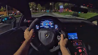 Lamborghini Aventador LP780-4 Ultimae POV Night Drive (3D Audio)(ASMR)