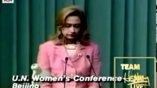 TRAILBLAZER FIRST LADY HILLARY RODHAM CLINTON ~ " WOMEN'S RIGHTS ARE HUMAN RIGHTS ONCE AND FOR ALL "