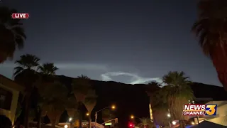 Rocket lights up Coachella Valley sky Thursday evening