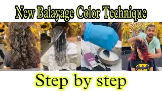 Balayage Color technique || Step by step || P SQUARE SALON