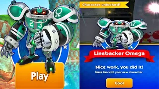 Sonic Dash - Linebacker Omega New Character Unlocked Super Bowl Player vs All Bosses Zazz Eggman