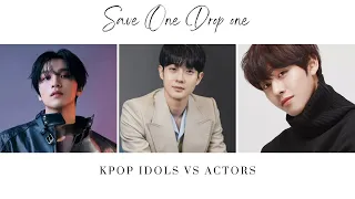 Choose One Drop One K-Pop Idols vs Actors (HARD)