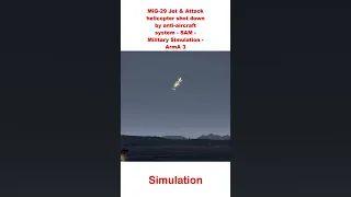 MiG 29 Jet  Attack helicopter shot down by anti aircraft system  SAM   Military Simulation  ArmA 3