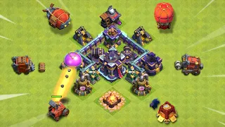 Every Siege vs TH2 but TH15 Defense! - Clash of Clans