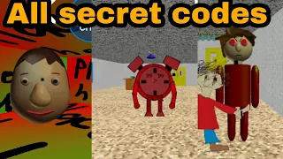 All secret codes + locations - Baldi's basic fun new school remastered - baldi's basic android mod