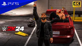 Jimmy Destroys Tama Tonga at Backstage | WWE 2K24 Gameplay | PS5™ [4K60]