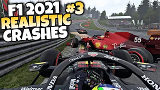 F1 2021 REALISTIC CRASHES #3