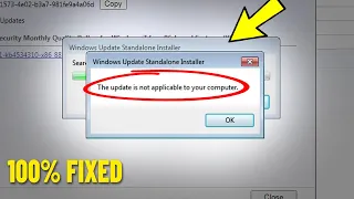 Fix The update is not applicable to your computer in Windows 7 | How To Solve UPDATE ISNT APPLICABLE