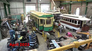 Sydney Tram Museum Behind the Scenes Restoring P 1729 and more