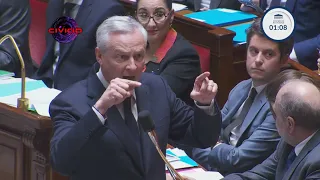 Le Maire hurle sur un député RN qui le traite de "lascar qui sacrifie la France"
