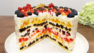 No oven / No one will guess how you made it! New this summer! Berry cake.