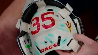 Joey Daccord Shows Off Winter Classic Mask | Road to the NHL Winter Classic