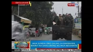 BP: Mga sundalong galing sa bakbakan, mainit na sinalubong ng mga residente sa Marawi City