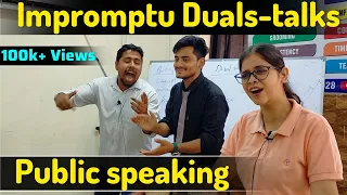 Impromptu duals-talks in public speaking | Public speaking skill | Presentation | Spoken English