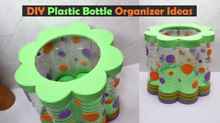 DIY Plastic bottle organizer ideas | Wadah serbaguna / tempat sampah dari botol plastik AQUA 1500 ml