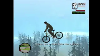 Falling from mount Chilliad on a bike - GTA San Andreas