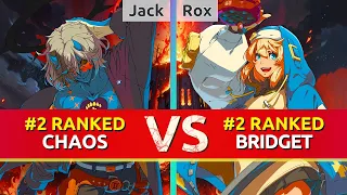 GGST ▰ Jack (#2 Ranked Happy Chaos) vs Rox (#2 Ranked Bridget). High Level Gameplay