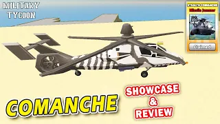 New STEALTH COMANCHE Showcase & Review in Military Tycoon Roblox