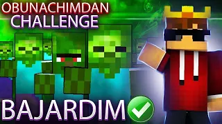 MINECRAFT/ #74/ OBUNACHIMDAN CHALLENGE BAJARDIM✅/ O'ZBEKCHA LETSPLAY