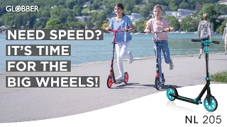 Globber NL 205 big wheel scooter for kids and teens aged 8+ with built-in front suspension