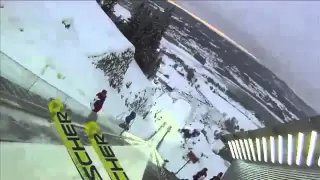 Vikersund 2011 Skijumping Jon Aaras (Helmet Camera)