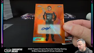 2023 Topps Chrome Formula 1 Hobby Racing 12 Box Case Break #1