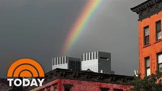 Double rainbow emerges over NYC on 22nd anniversary of 9/11