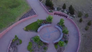 Aerial view of Columbine High School and memorial | Littleton, CO