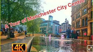 A tour of Manchester City Centre  4K